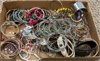 Bangle bracelets anyone- tray box lot of primarily
