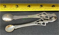 Marked sterling vintage olive tongs. Very nice