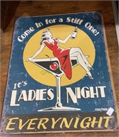 Reproduction metal sign - come in for a stiff one.