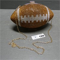 Beaded Football Jewelry Case/ Purse