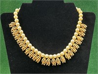 Vintage Goldtone and faux pear necklace