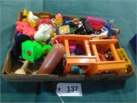 Box of Plastic Toys