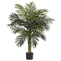 48 Artificial Cane Palm Tree in Pot Black Gold