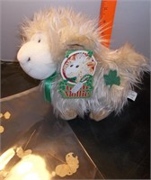 NWT Irish Mollie Plush Lamb & 4 Leaf Clovers