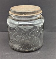 Clear Schram Automatic Sealer Pint Midget Jar