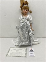 Porcelain Wedding Doll W/Crown