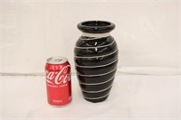8.5" Black Decorative Vase