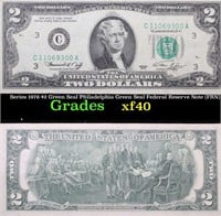 Series 1976 $2 Green Seal Philadelphia Green Seal