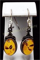 Royal Baltic Amber 925 Earrings