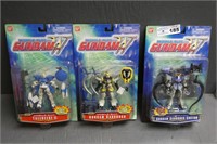 (3) Gundam Mobile Suit Action Figures
