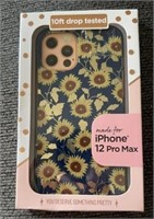 C10) NEW iPhone 12 Pro Max phone case.FLOWERS-SO