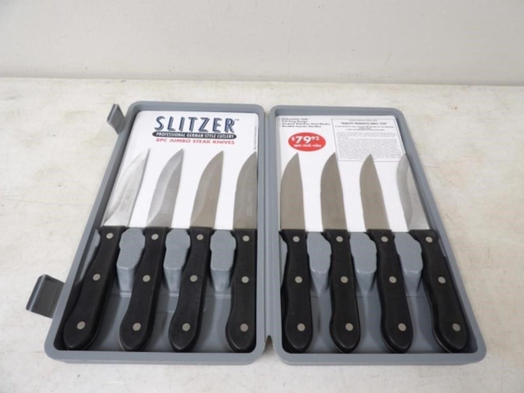 Slitzer German 8pc Jumbo Steak Knife Set