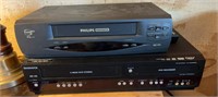 Philips VCR Player and Magnavox VCR and DVD