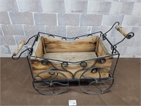 Wood metal cart