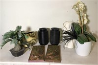 Lot of Vases & Fake Plants
