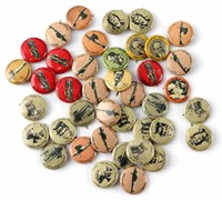 LOT OF 40 ANTIQUE GREENDUCK EARLY AVIATION BUTTONS