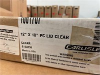 Case of 6 Carlisle 12" x 18" PC lid clear 1061707