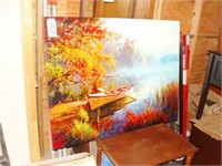Large Painting of Row Boat
