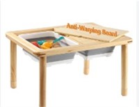 Funlio Wooden Sensory Table With 2 Bins For
