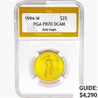 1994-W $25 1/2oz. American Gold Eagle PGA PR70