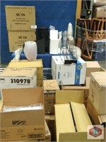Lot of consumables, paper cups, lids, straws, tray