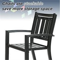 Chair: 22' D x 25'W  set of 2 stackable.