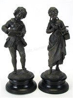 Two Spelter Schoolchildren Sculptures