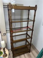 Wood & glass shelf (small room)