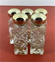 (5) Avon glass bottles