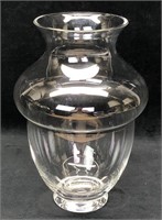 VTG Clear Glass Flower Vase 10-3/4"