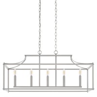 Crestview 34 in. 5-Light Brushed Nickel Transition