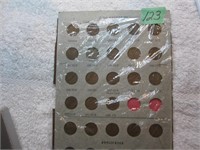 Sheet of George VI pennies (27 pennies)