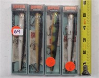 4 Rapala Fishing Lures-new in pkgs.