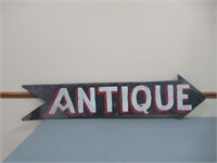 Rustic Sign "Antique" Enseigne rustique