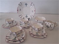 SHELLY QUEEN ANNE SHAPE TEA SET FOR 4 # 11495
