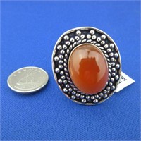 Red Onyx Ring Size 9