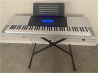 Casio wk-220 keyboard with stand power adapter