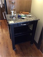Rolling Bar Cart with Accessories