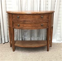 Demilune Two Drawer Console