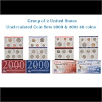 2000 & 2001 20 piece United States Mint Set with S