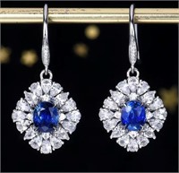 Sri Lankan Sapphire 18Kt Gold Earrings
