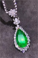 12.5ct Colombian Emerald 18Kt Gold Pendant