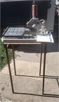 MK 470 Tile Saw on Metal Stand w/ Tray-Pump