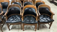 6  leather office chairs, losses