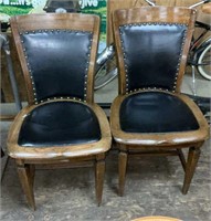 2 leather office chairs with losses