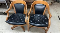 2 leather office chairs, losses