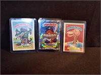 3 GARBAGE PAIL KID CARDS