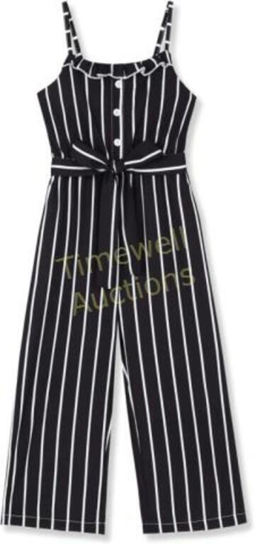 Crazyme Girls Jumpsuit  Striped  Sleeveless  8-10Y