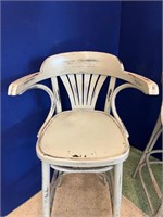 Pair of Scrumbled Bentwood Chairs Stools with