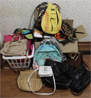 Large Collection of Purses & Backpacks